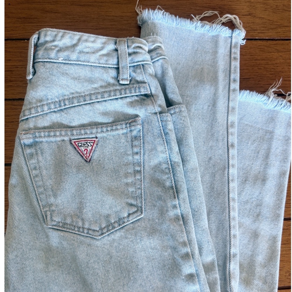 Vintage Guess Georges Marciano High Waisted Light Wash Jeans 25 Made in USA